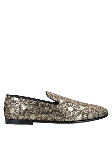 DOLCE&GABBANA Loafers Gold Textile fibres