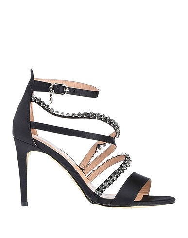 GATTINONI Sandals Black Textile fibres