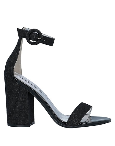 FRANCESCO MILANO Sandals Black Textile fibres