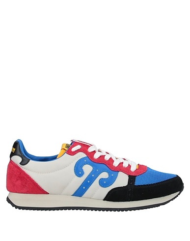 WUSHU RUYI Sneakers Bright blue Leather, Textile fibres