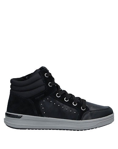 GEOX Sneakers Schwarz Leder, Gewebefasern
