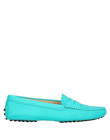 TOD'S Loafers Turquoise Calfskin
