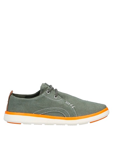 TIMBERLAND Stringate Verde militare Fibre tessili, Pelle