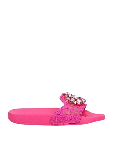DOLCE&GABBANA Sandals Fuchsia 58% Viscose, 38% Cotton, 4% Polyamide