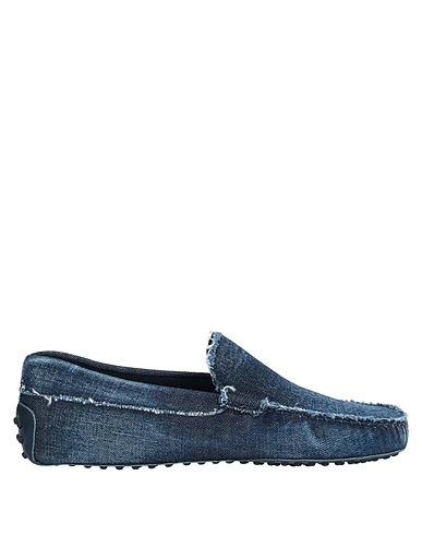 TOD'S Loafers Midnight blue Textile fibers