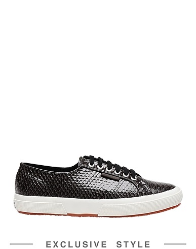 SUPERGA x YOOX Sneakers Charcoal 55% Viscose, 45% Polyurethane