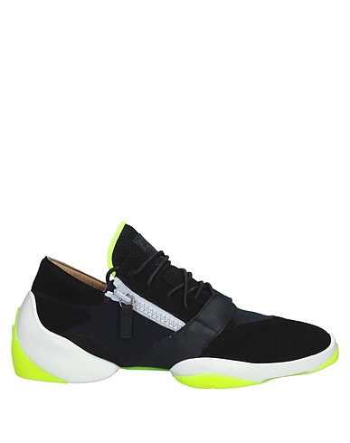 GIUSEPPE ZANOTTI Sneakers Black Textile fibers, Leather