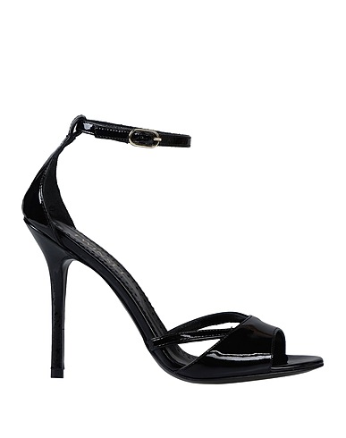 TWINSET Sandals Black Leather