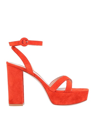 GIANVITO ROSSI Sandals Orange Leather