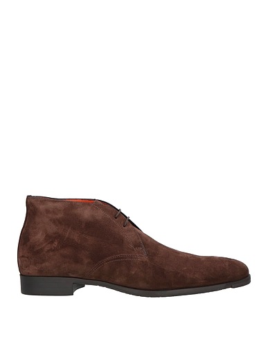 SANTONI Ankle boot Dark brown Soft Leather