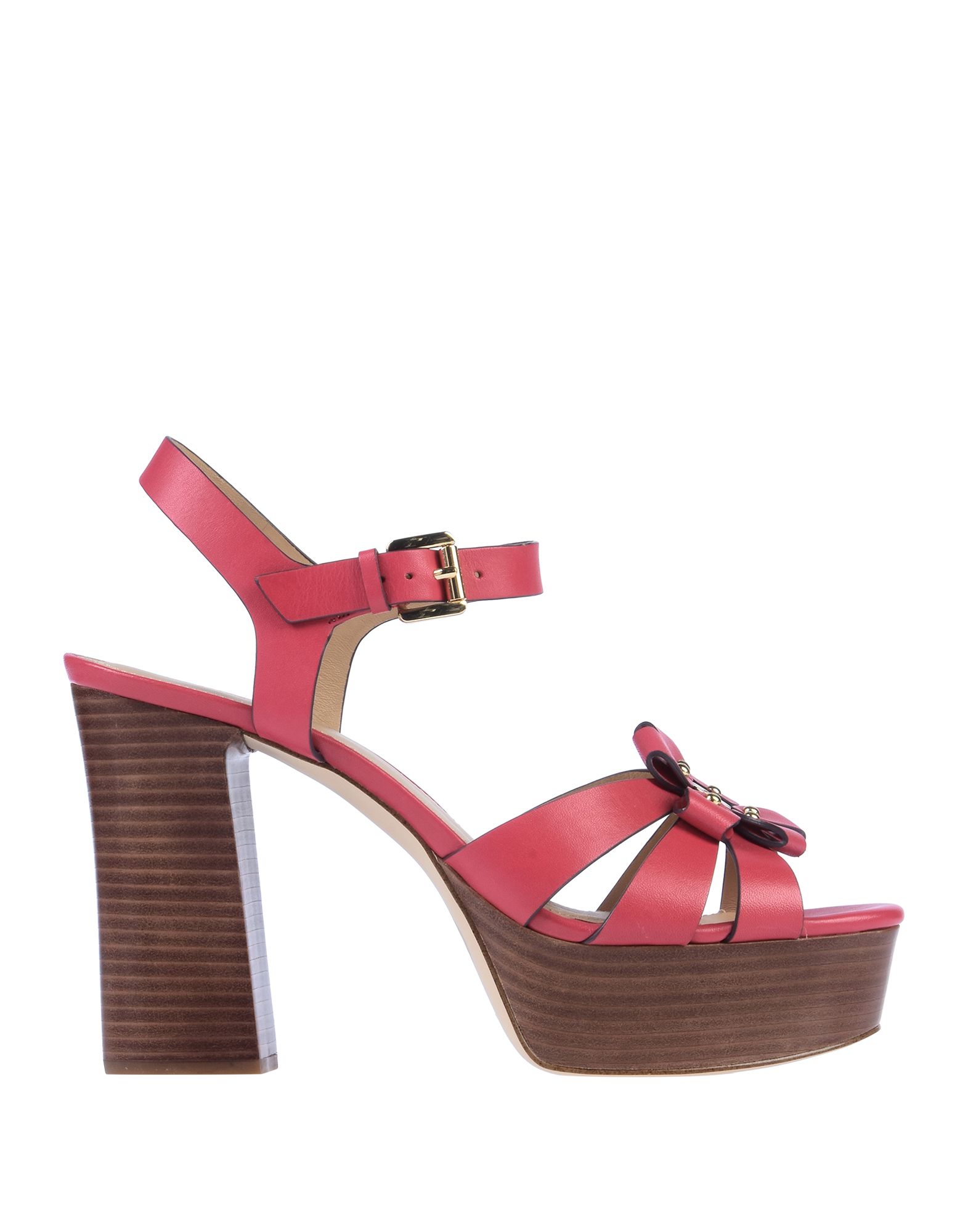 red michael kors sandals