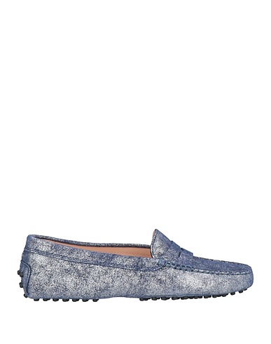 TOD'S Loafers Blue Soft Leather