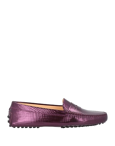 TOD'S Loafers Plum Soft Leather