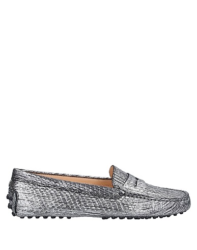TOD'S Mocasín Plata Piel
