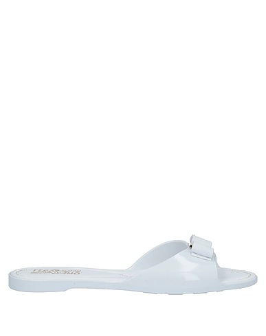 FERRAGAMO Sandals White Textile fibres
