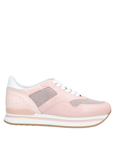 HOGAN Sneakers Light pink Leather, Textile fibres