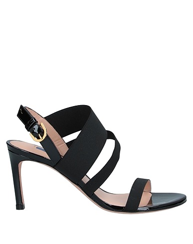 STUART WEITZMAN Sandals Black Elastic fibres, Leather