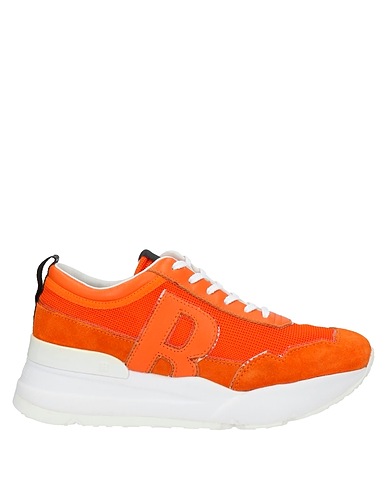 RUCOLINE Sneakers Orange Leather, Textile fibers