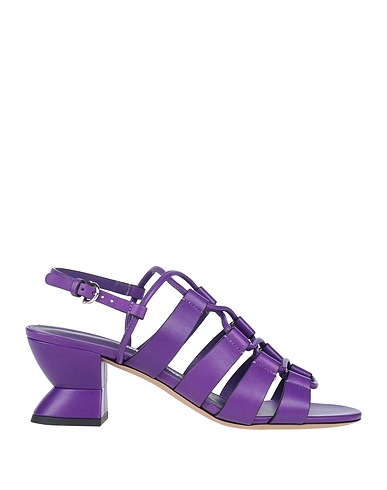 FERRAGAMO Sandals Purple Calf hair