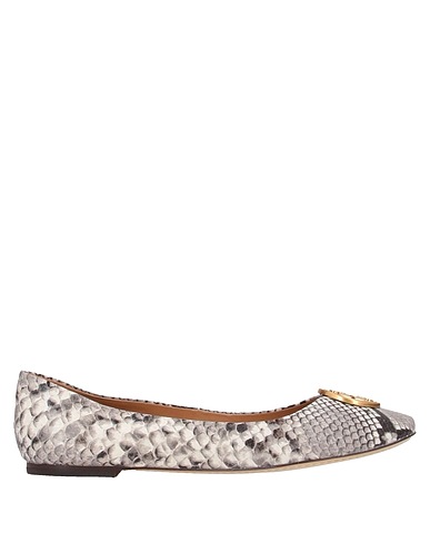 TORY BURCH Ballet flats Light grey Soft Leather