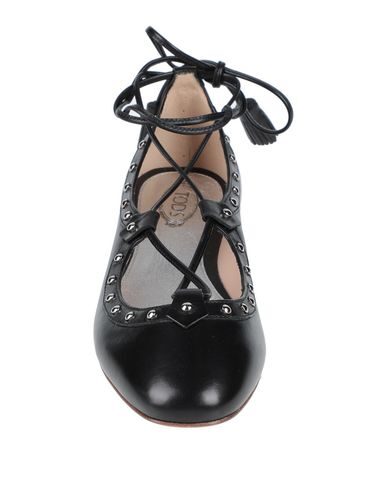 TOD'S TOD'S WOMAN BALLET FLATS BLACK SIZE 5.5 LEATHER 11797575NS 13