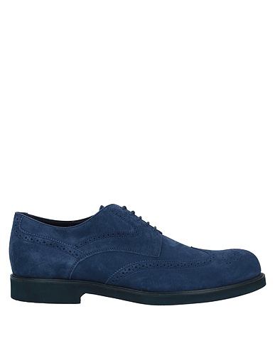 TOD'S レースアップシューズ ブルー 革