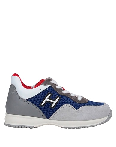 HOGAN Sneakers Grey Leather, Textile fibres