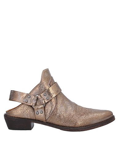 CORAL BLUE Mules and clogs Bronze Textile fibres