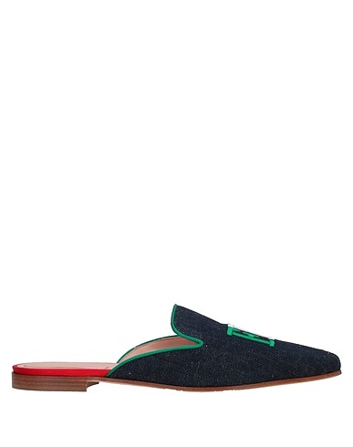 ALBERTA FERRETTI Mules and clogs Blue Textile fibers