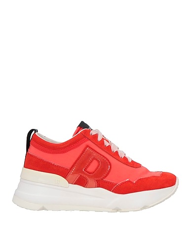 RUCOLINE Sneakers Rosso Pelle, Fibre tessili, Altre Fibre