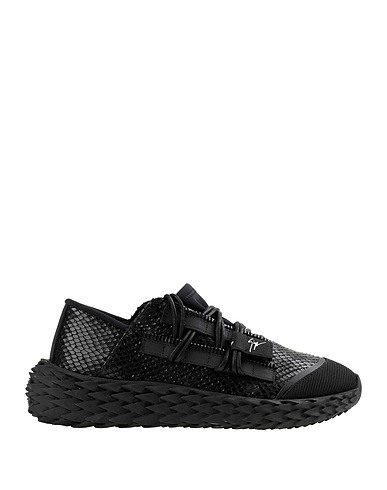 GIUSEPPE ZANOTTI Sneakers Black Soft Leather, Textile fibers