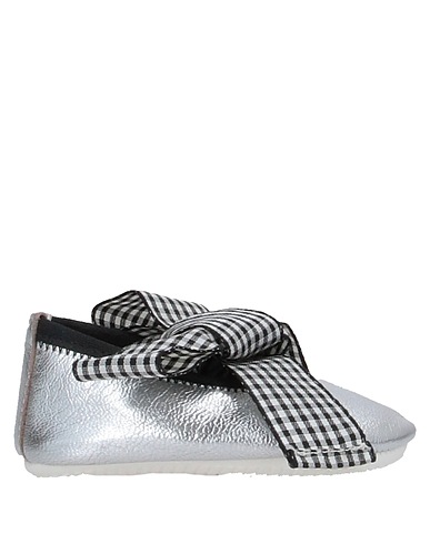 HOGAN Newborn shoes Silver Soft Leather