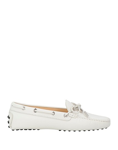 TOD'S モカシン ホワイト 革（なめし加工）
