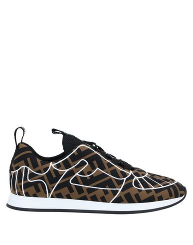 Fendi Ffreedom Logo Embroidered Sneaker In Khaki