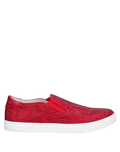 DOLCE&GABBANA スニーカー レッド コットン 89% / 革 11%
