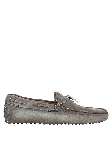 TOD'S Loafers Grey Soft Leather