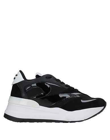 RUCOLINE Sneakers Schwarz Leder, Gewebefasern