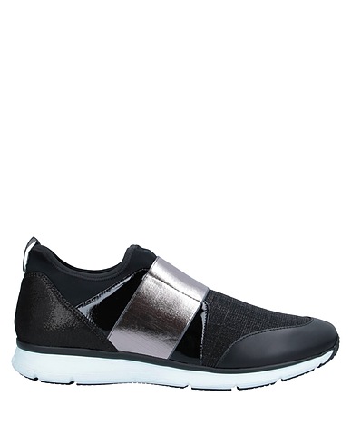 HOGAN Sneakers Black Leather, Textile fibers