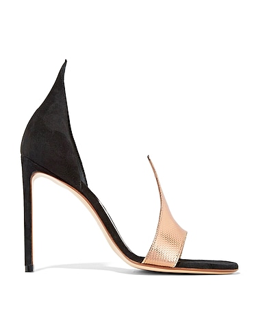 FRANCESCO RUSSO Sandals Gold Soft Leather
