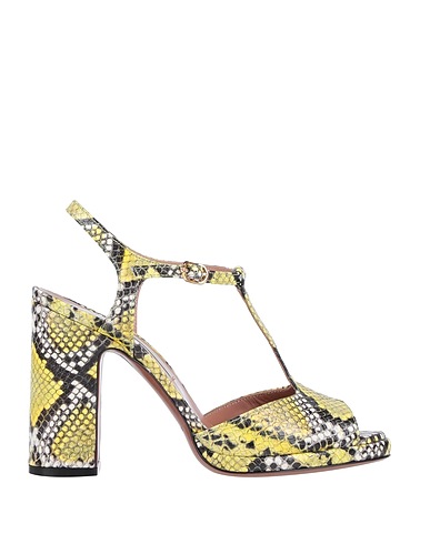 L' AUTRE CHOSE Sandals Yellow Leather