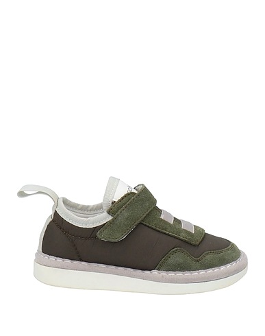 PANCHIC Canvas trainers  Dark green Textile fibres, Leather