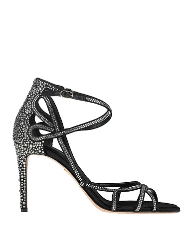 DOLCE&GABBANA Sandalen Schwarz Gewebefasern