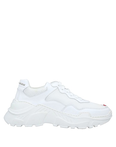 PHILIPP PLEIN Sneakers White Soft Leather, Textile fibers
