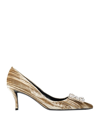 ROGER VIVIER Court Mustard Textile fibres