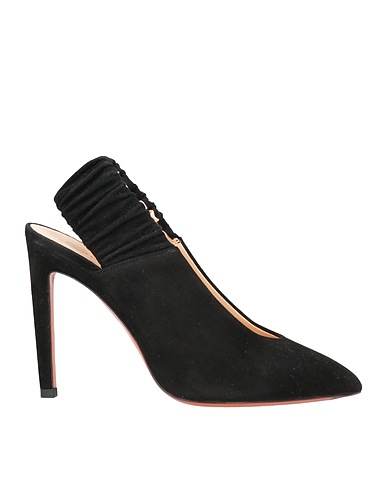 SANTONI Court Black Leather