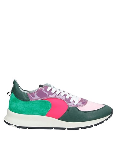 PHILIPPE MODEL Sneakers Verde scuro Pelle, Fibre tessili
