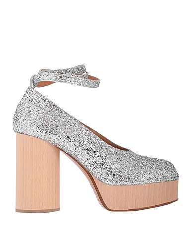 MAISON MARGIELA Court Silver Soft Leather, Textile fibres