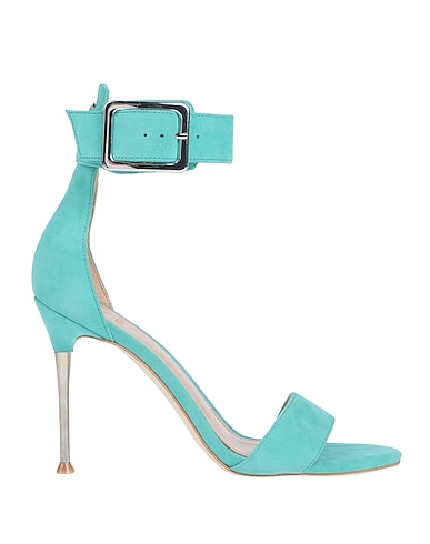 GUESS Sandals Light green Soft Leather