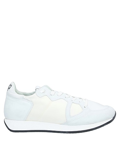 PHILIPPE MODEL Sneakers White Leather, Textile fibers