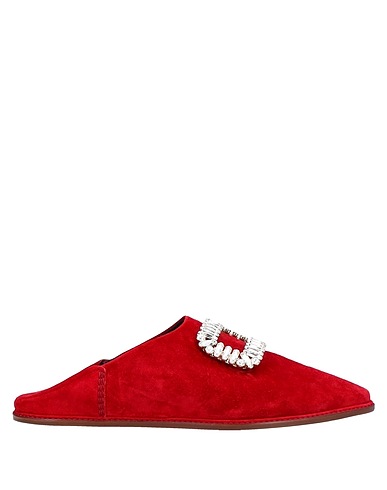 ROGER VIVIER Mules y zuecos Ladrillo Cuero